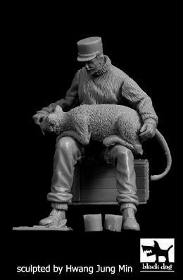 Blackdog F32084 1:32 WWI Escadrille Lafayete mechanic with lion cub