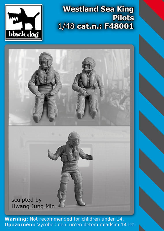 Blackdog F48001 1:48 3 pilots/crew for the Westland Sea King HAS.1/HAS.5/HU.5