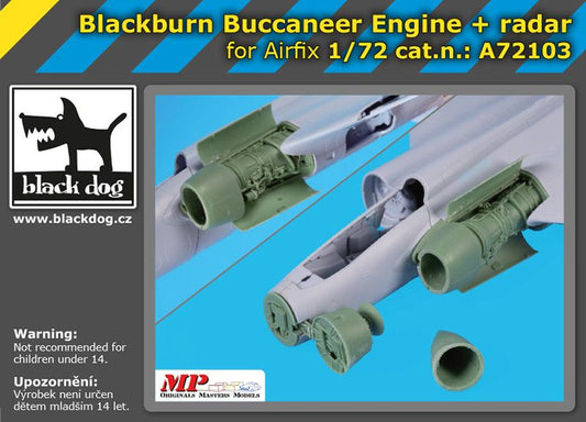 Blackdog A72103 1:72 Blackburn Buccaneer engine and nose radar