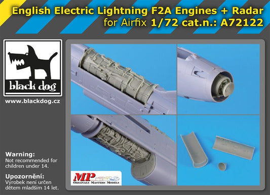 Blackdog A72122 1:72 BAC/EE Lightning F.2A Engines And Radar