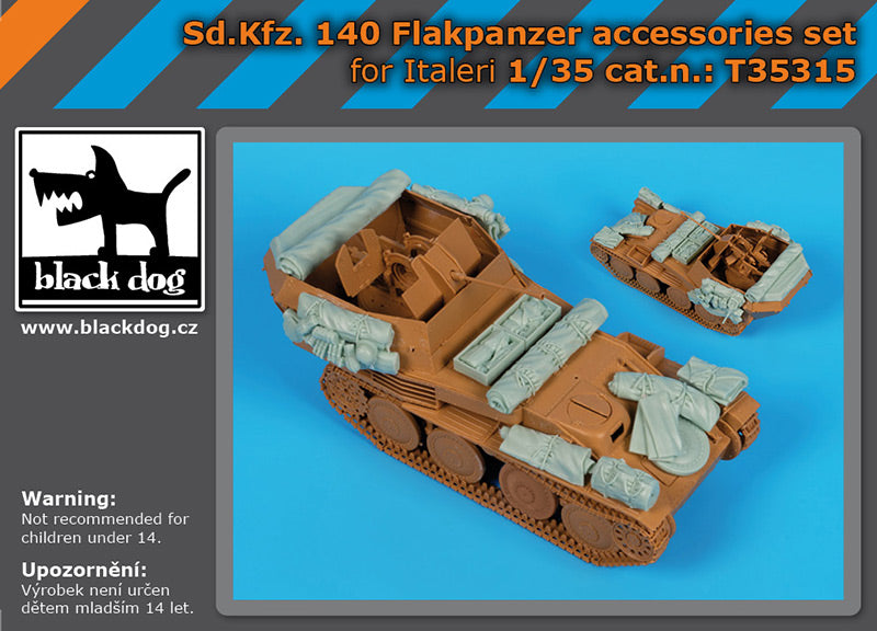 Blackdog T35315 1:35 Sd.Kfz.140 Flakpanzer accessories set