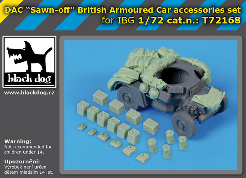 Blackdog T72168 1:72 DAC 'Sawn-off' British Armoured Car accessory set