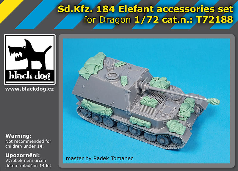 Blackdog T72188 1:72 Sd.Kfz.184 Elefant accessories set