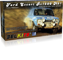 Bel Kits BEL006 1:24 Ford Escort Mk1 RS1600 1973 Daily Mirror RAC Rally Winner Timo Makinen