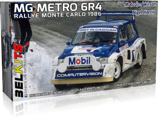 Bel Kits BEL015 1:24 MG Metro 6R4 Rally Monte Carlo 1986 'M.Wilson / N.Harris'