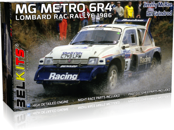Bel Kits BEL016 1:24 MG Metro 6R4 Lombard RAC Rally 1986 ' J.McRae / I.Grindrod'