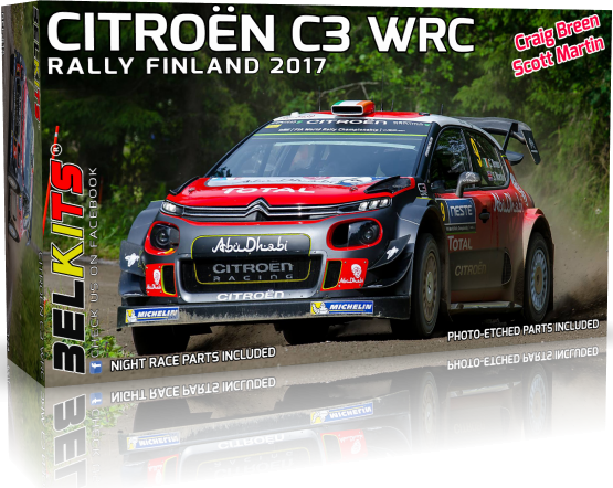 Bel Kits BEL018 1:24 Citroen C3 WRC 2017 Rally Finland 2017