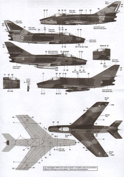Berna Decals BD48-100 1:48 Dassault Super Mystere B.2 Stencils & markings
