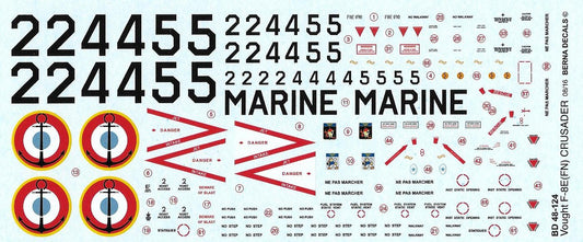 Berna Decals BD48-124 1:48 Vought F-8E (FN) French Crusader: