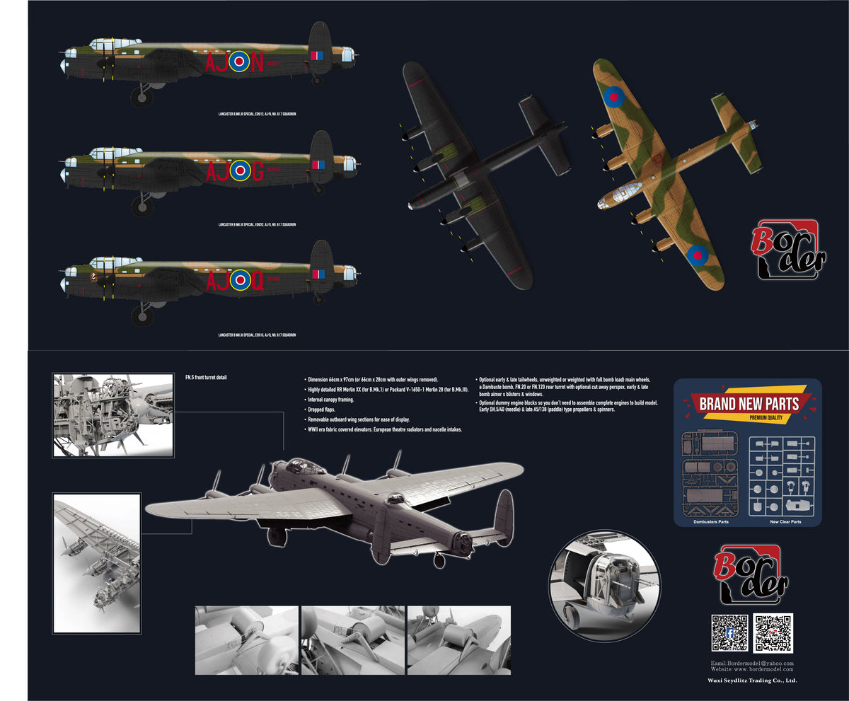 Border Model BF-011 1:32 Avro Lancaster B.Mk.III ' Dambuster Version