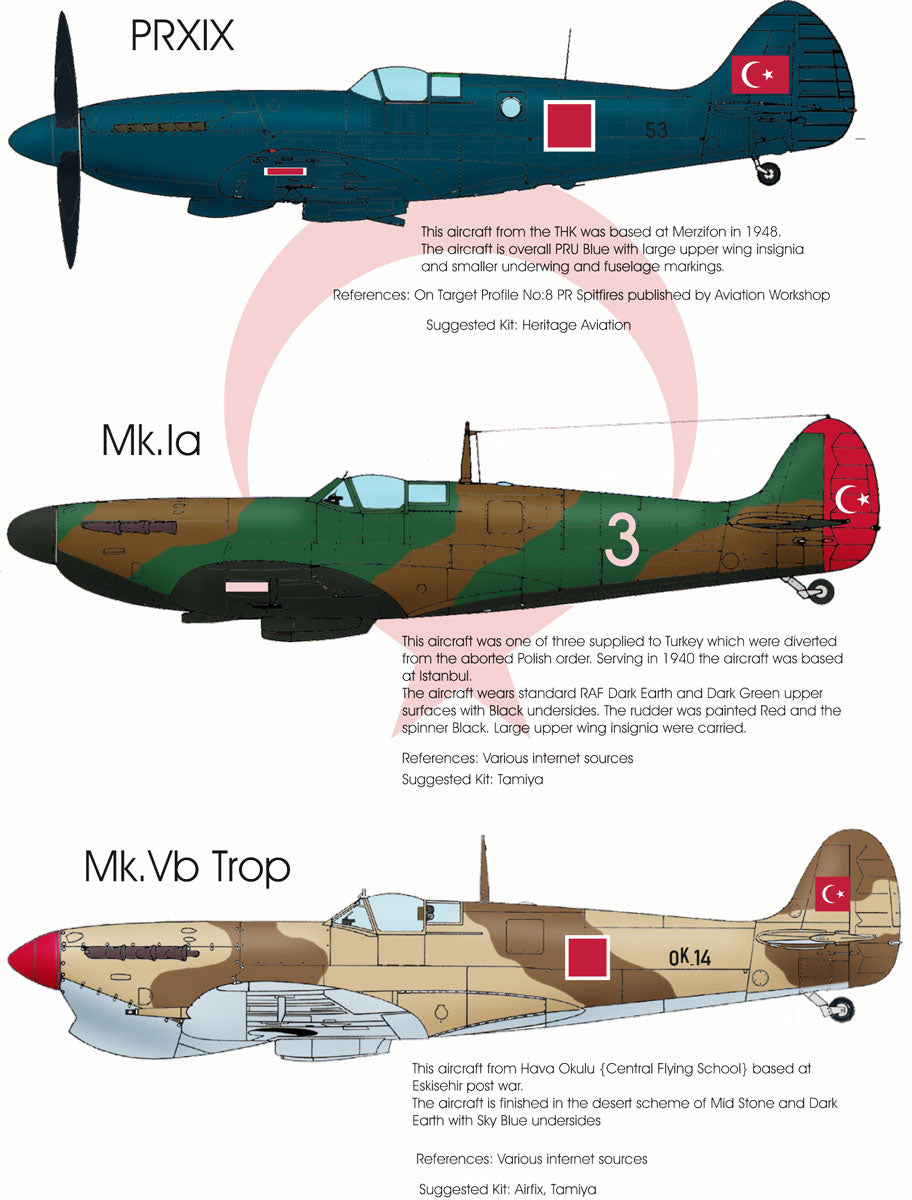 Blackbird Models D48006 1:48 Turkish Supermarine Spitfires