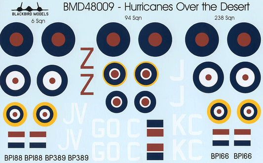 Blackbird Models D48009 1:48 Hawker Hurricanes Over the Desert