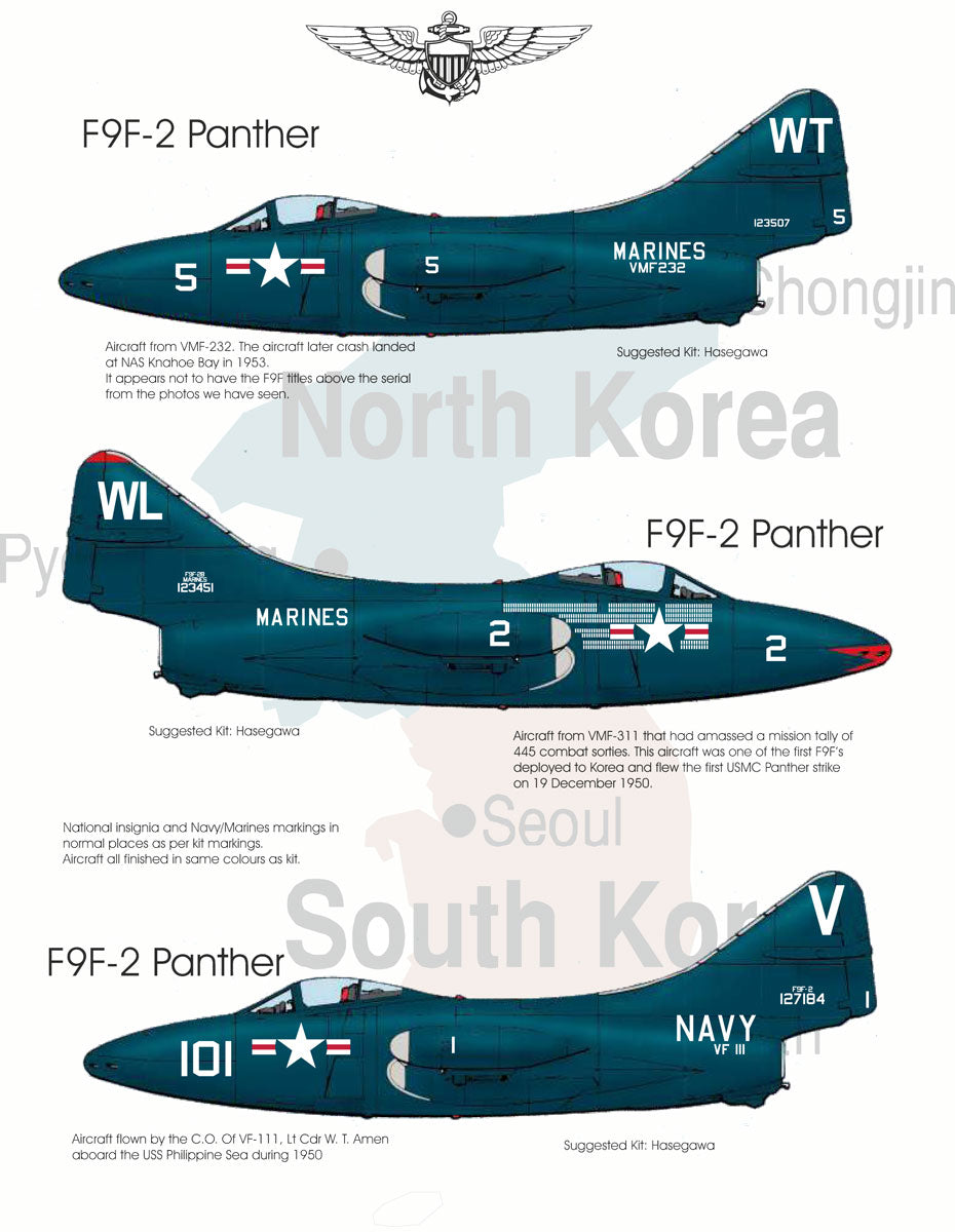 Blackbird Models BMD72008 1:72 Navy Blues Pt:1 Grumman Panthers Over the Pacific