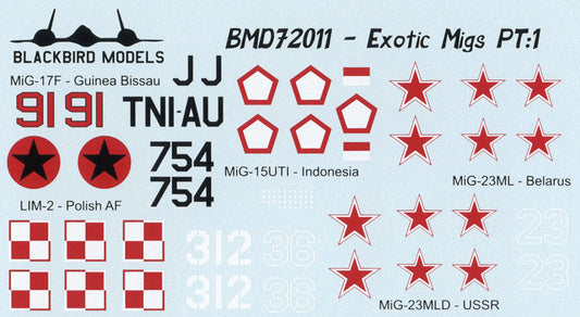 Blackbird Models D72011 1:72 Exotic MiG's Part 1