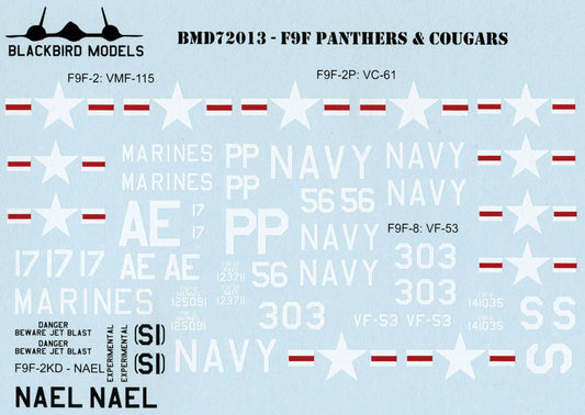 Blackbird Models D72013 1:72 Grumman Panthers & Cougars