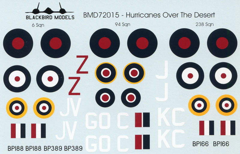 Blackbird Models D72015 1:72 Hawker Hurricanes Over The Desert