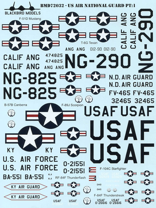 Blackbird Models D72032 1:72 U.S. Air National Guard Part 1
