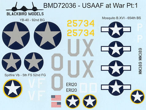 Blackbird Models D72036 1:72 USAAF at War PART 1