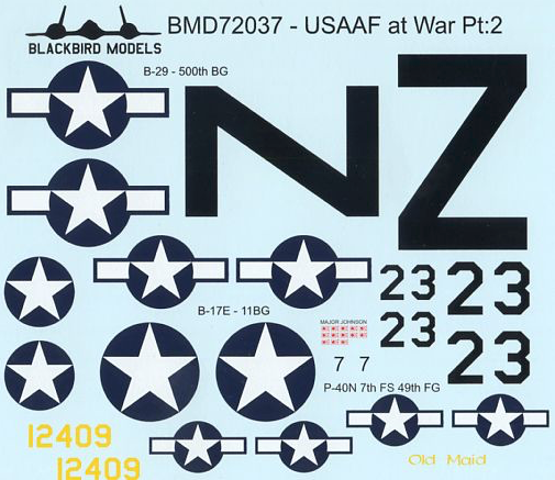 Blackbird Models D72037 1:72 USAAF at War PART 2