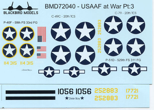Blackbird Models D72040 1:72 USAAF at War Part 3
