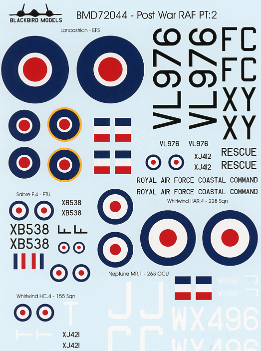 Blackbird Models D72044 1:72 RAF Post War Part 2