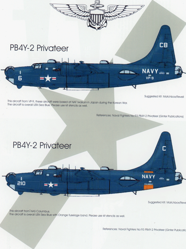 Blackbird Models D72049 1:72 US Navy Lockheed PB4Y-2 Privateers