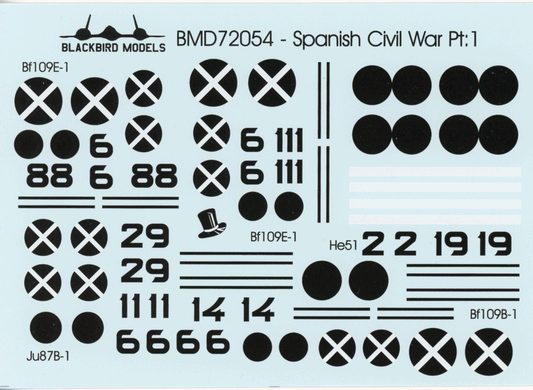 Blackbird Models BMD72054 1:72 Spanish Civil War Pt:1