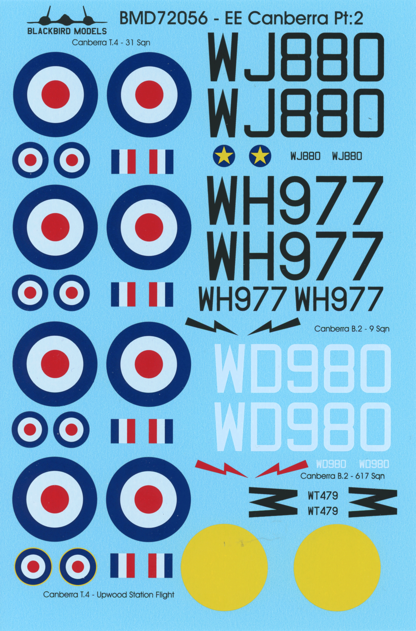 Blackbird Models BMD72056 1:72 BAC/EE Canberra T.4 x 2/B.2 x 2