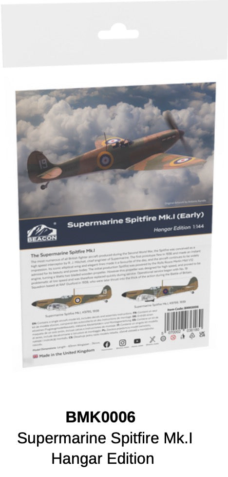Beacon Models BMK0006 1:144 Supermarine Spitfire Mk.I Hangar Edition