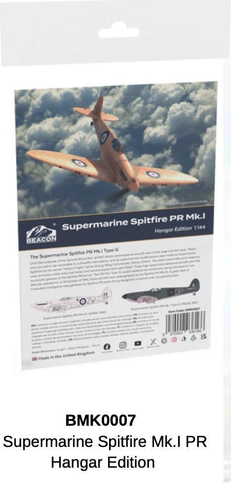 Beacon Models BMK0007 1:144 Supermarine Spitfire PR Mk.I Hangar Edition