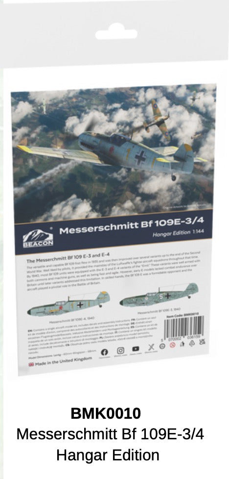 Beacon Models BMK0010 1:144 Messerschmitt Bf-109E-3/4 Hangar Edition