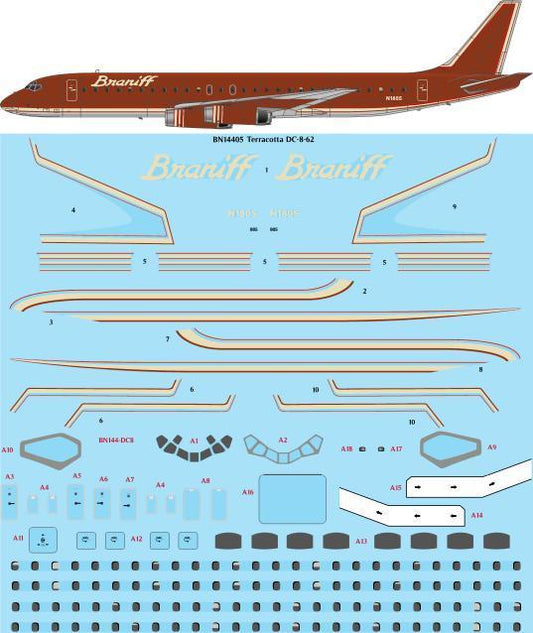 26 Decals BN14405 1:144 Ultra Terracotta Douglas DC-8-62