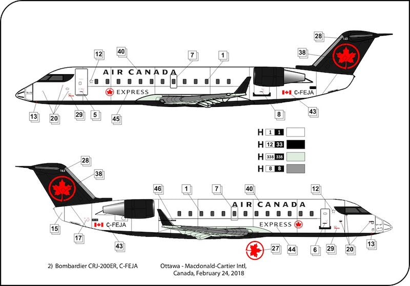 Big Planes Kits BPK14402 1:144 Bombardier CRJ-200 Medium-Haul Passenger Aircraft