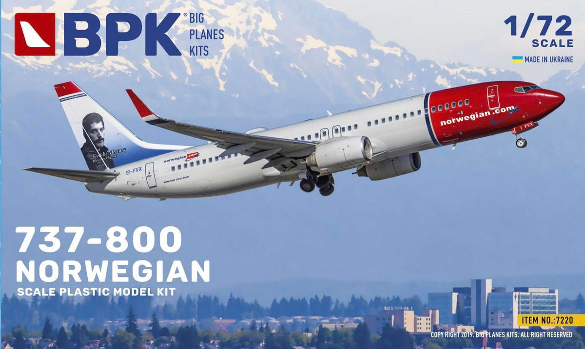 Big Planes Kits BPK7220 1:72 Boeing 737-800 Norwegian