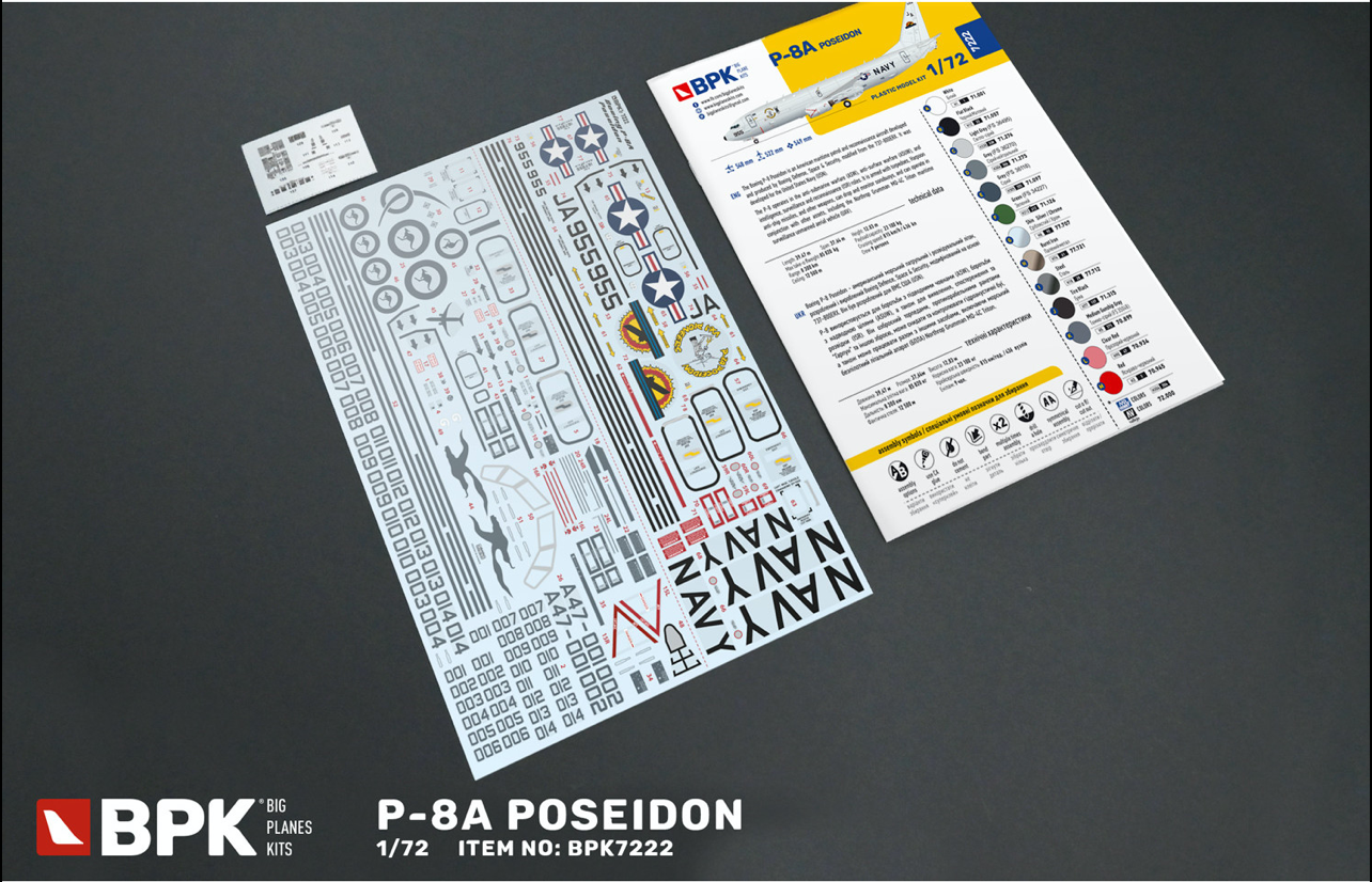 Big Planes Kits 7222 1:72 Boeing P-8A Poseidon