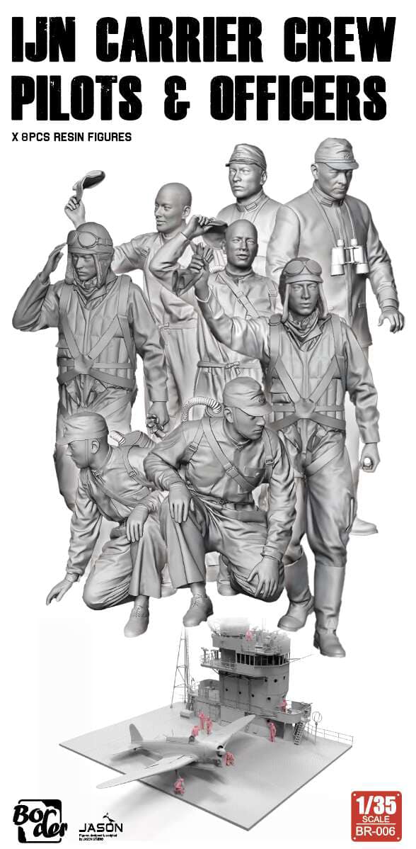 Border Models BR-006 1:35 IJN Carrier Crew Pilots & Officers