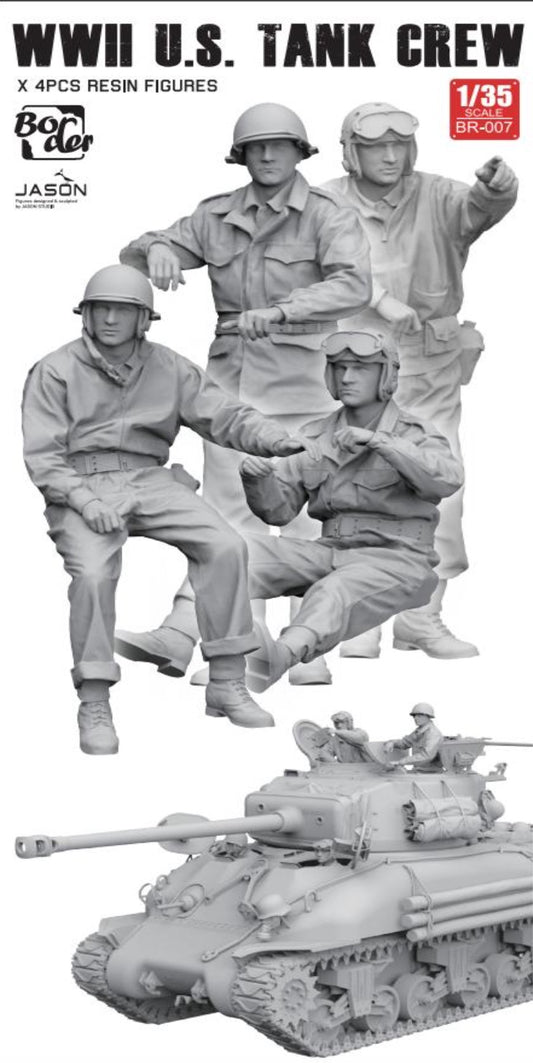 Border Models BR-007 1:35 US Tank Crew 4 piece resin figure set
