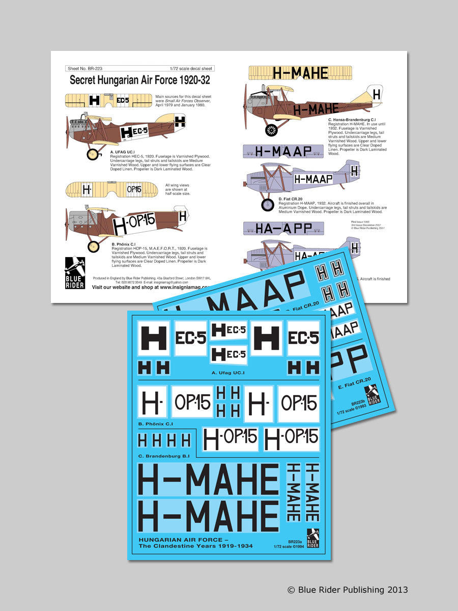 Blue Rider BR-223 1:72 Hungarian Clandestine Air Force