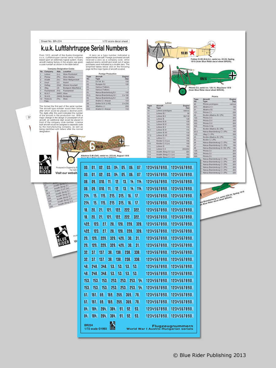 Blue Rider BR-224 1:72 WWI Austro-Hungarian serials 1916-1918