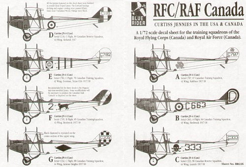 Blue Rider BR-226 1:72 Curtiss Jennies in the USA and Canada