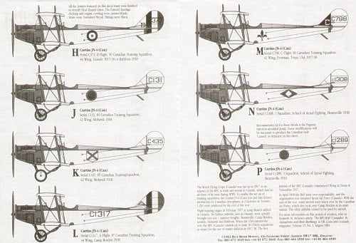 Blue Rider BR-226 1:72 Curtiss Jennies in the USA and Canada