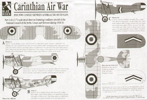 Blue Rider BR-230 1:72 Carinthian Air War Slovenian Air Units Part 2.