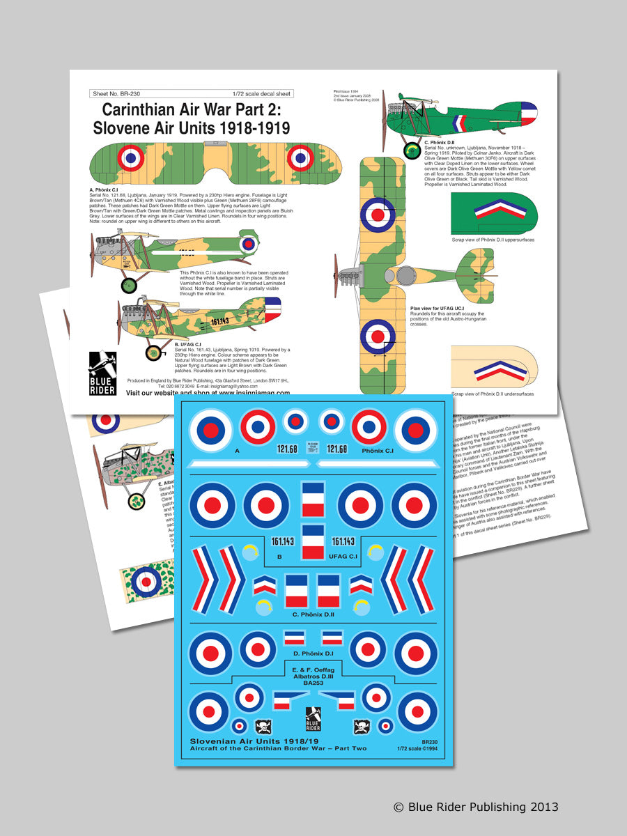 Blue Rider BR-230 1:72 Carinthian Air War Slovenian Air Units Part 2.