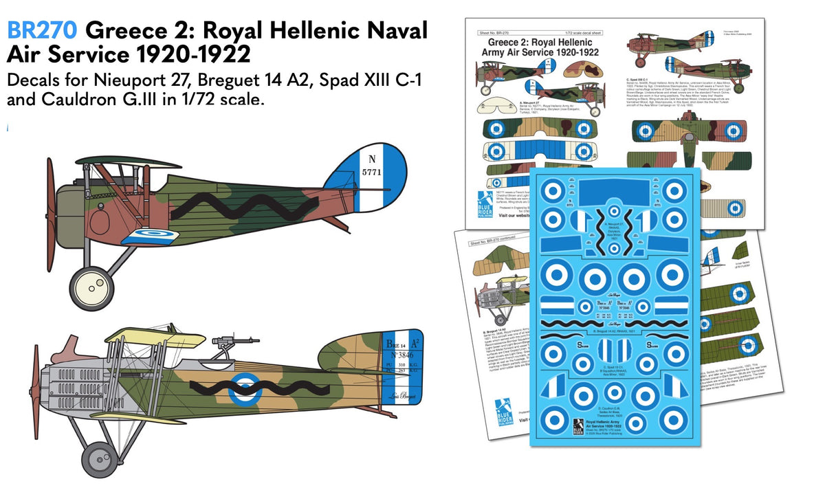 Blue Rider BR270 1:72 Greece 2: Royal Hellenic Naval Air Service 1920-1922
