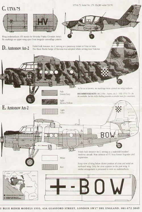 Blue Rider BR-802 1:72 Croatian Air Force 1991/92