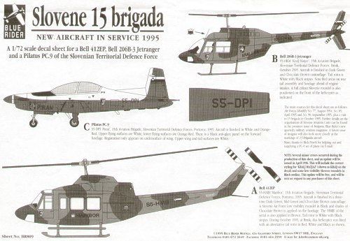 Blue Rider BR-809 1:72 Slovenian Territorial Defence Force 1995