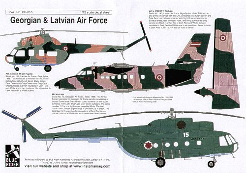 Blue Rider BR-816 1:72 Georgian and Latvian Air Force