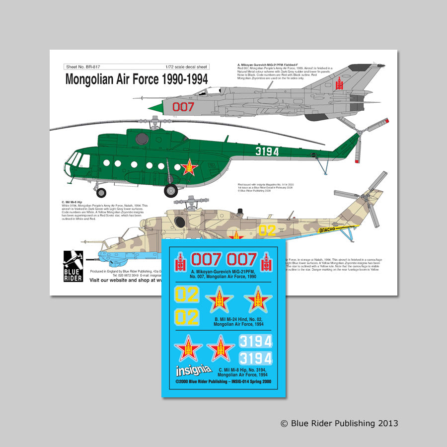Blue Rider BR-817 1:72 Mongolian Air Force 1990-94