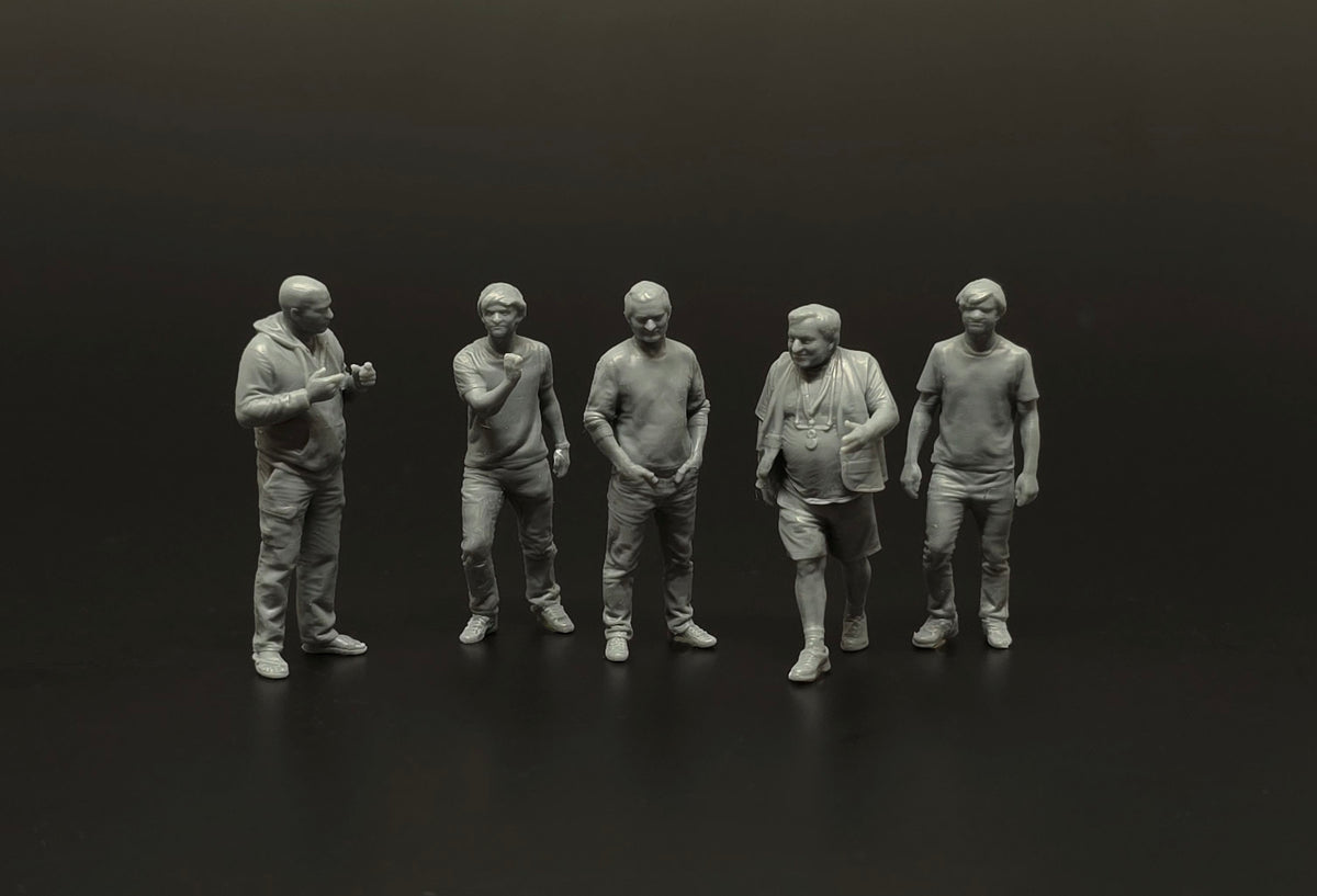 Brengun BRL144208 1:144 Aero flying club members-5 figures (3D-printed)	3D printed figures of aeroclub members