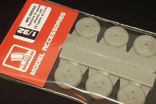 Brengun BRL32055 1:32 Supermarine Spitfire 3 spoke wheels set (3 types of tires)